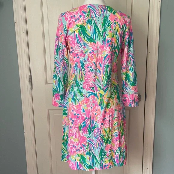Lilly Pulitzer Sophie Dress Small UPF 50 Stretch Jersey Resort Vacation Beach - Picture 7 of 8
